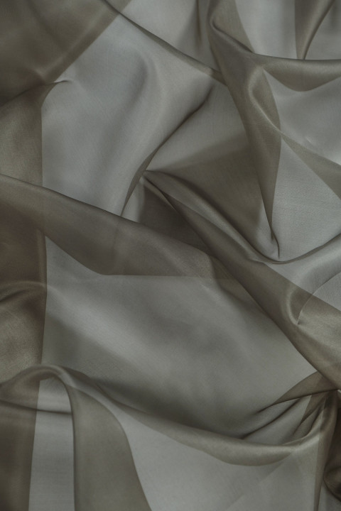 Silk organza - gray-olive