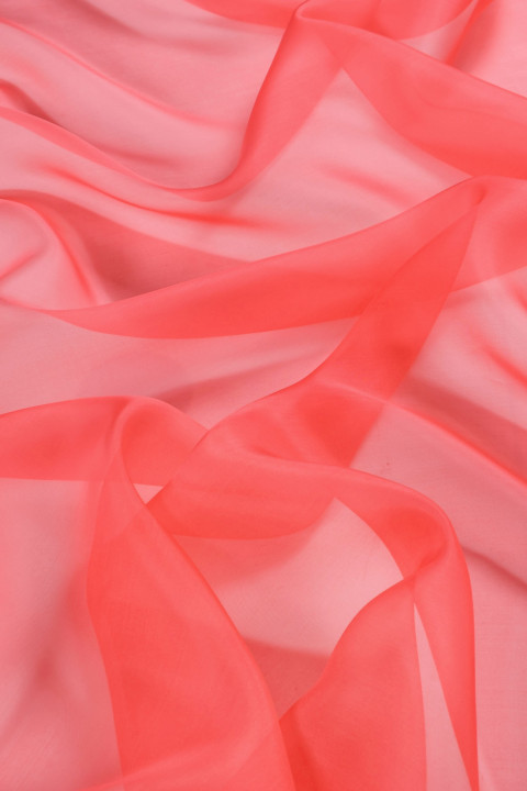 Silk organza - coral