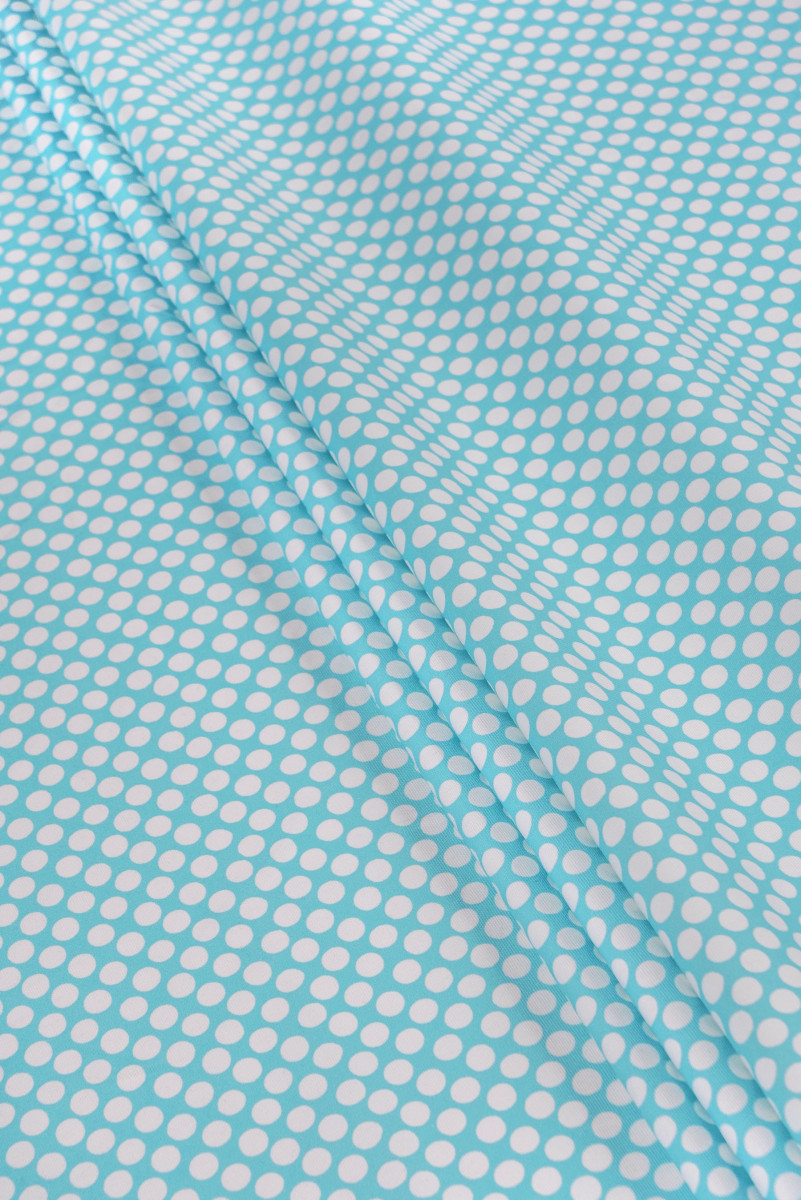 Elastic cotton with polka dots