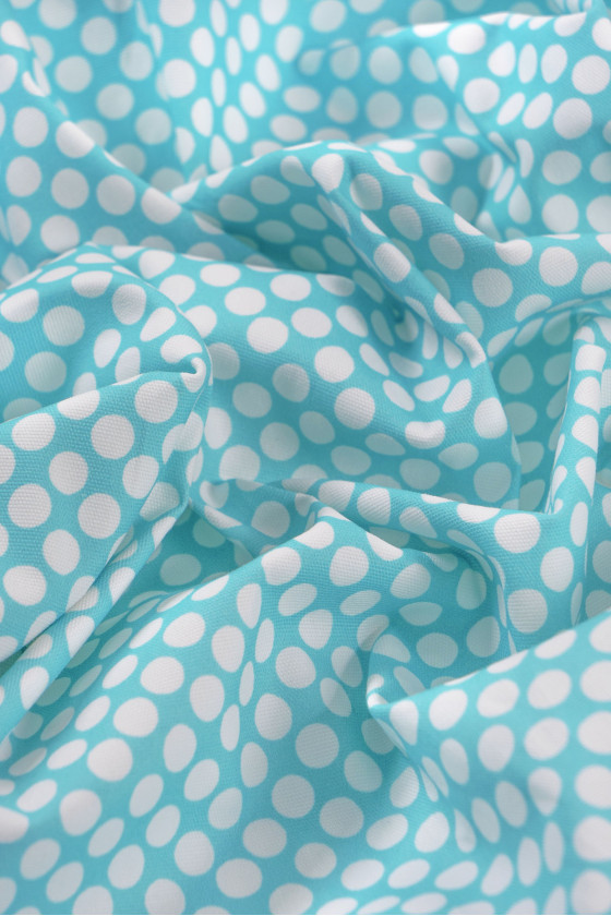 Cotone elasticizzato a pois