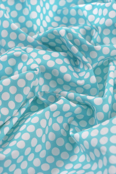 Elastic cotton with polka dots
