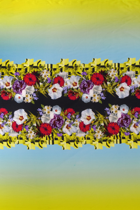 Baumwoll-Cadi mit Blumen