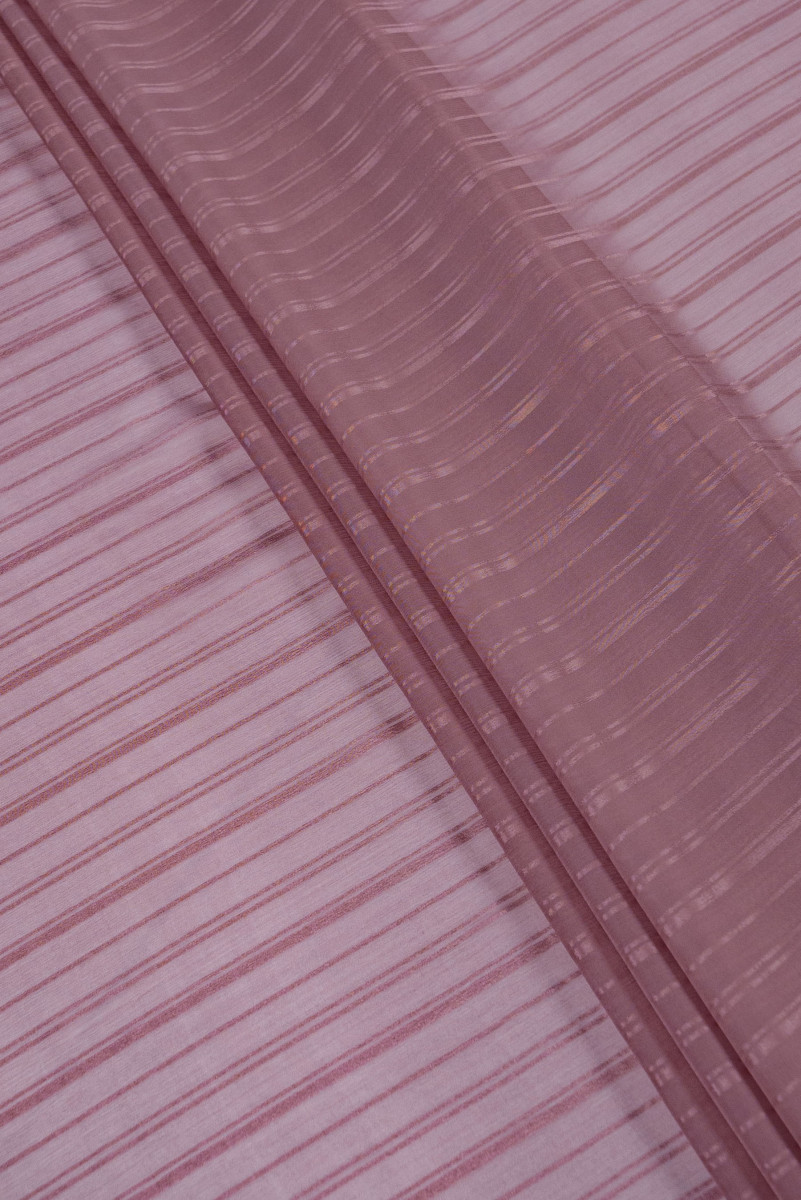 Chiffon Cresed mit Streifen - dirty pink