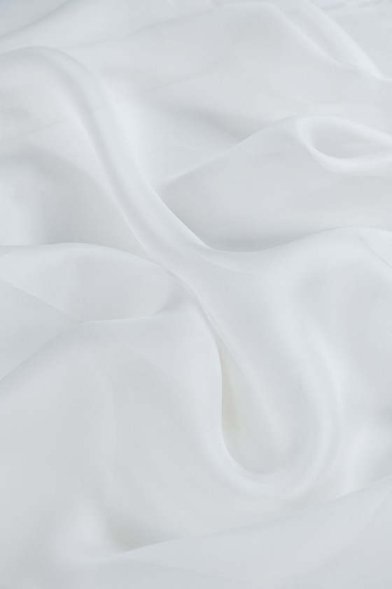 Selyem organza - fehér