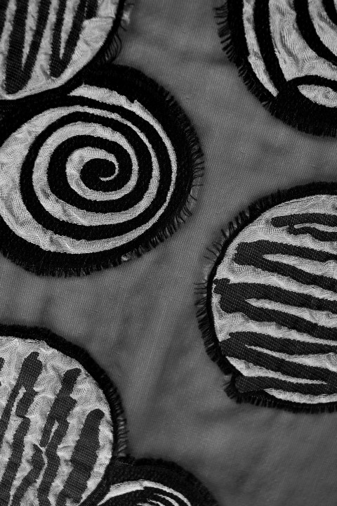Jacquard organza in circles