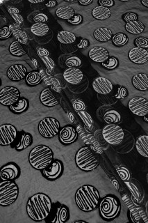 Organza jacquard con cerchi
