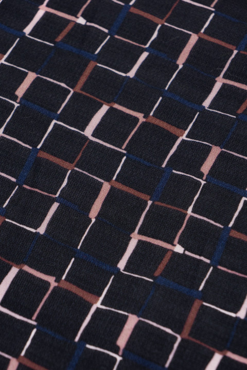 Checkered silk organza