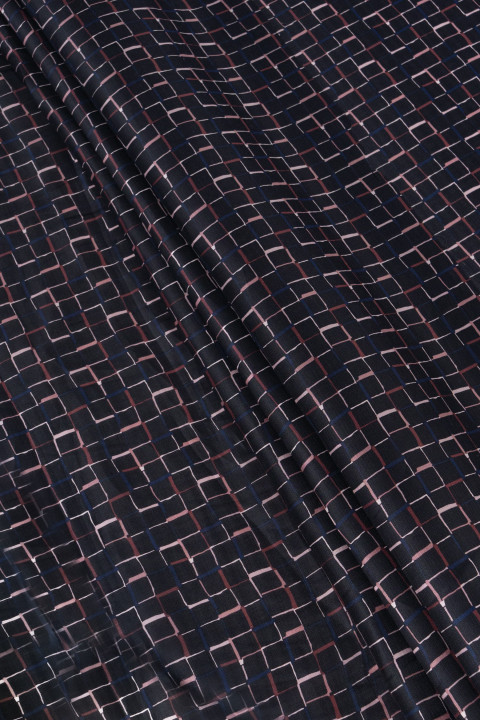 Checkered silk organza
