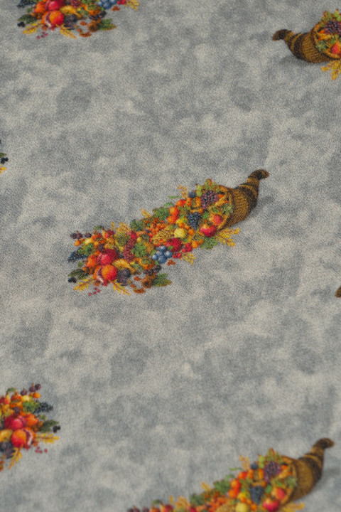 Silk crepe gray - "Horn of plenty"