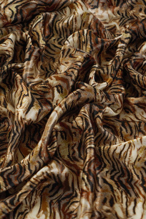 Silk satin - animal pattern