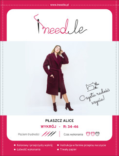 Cut into a simple women's coat Alice Ineedle