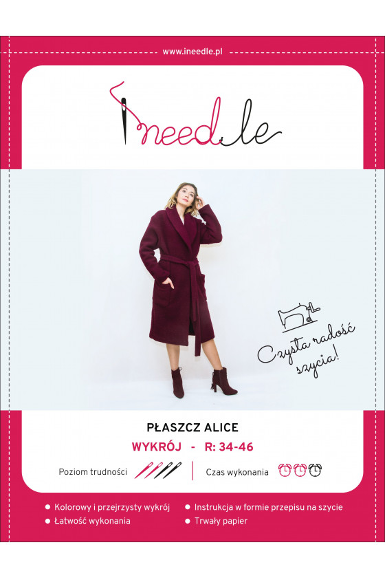 Model pentru un palton simplu pentru femei de Alice Ineedle