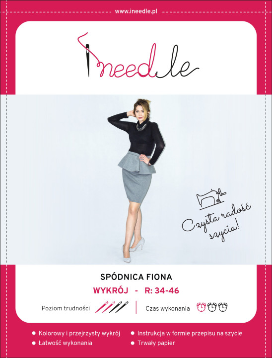 Wykrój do szycia na spódnicę Fiona Ineedle