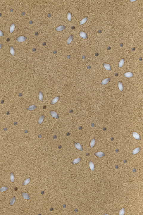 Alcantara - beige mit Blumen