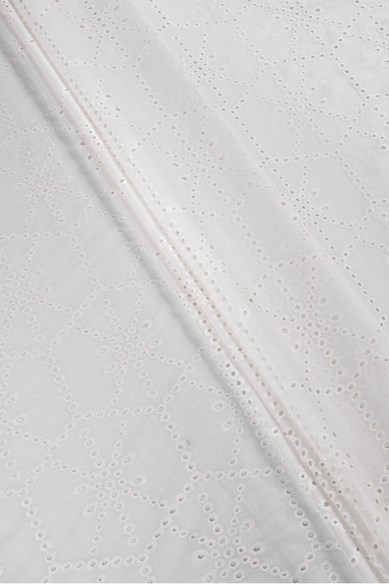 Cotton - embroidery Richelieu ecru