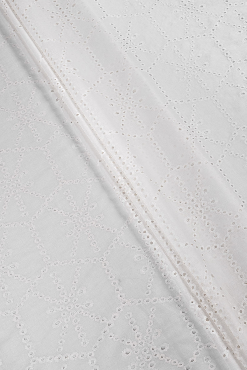 Bawełna - haft Richelieu écru KUPON 95cm