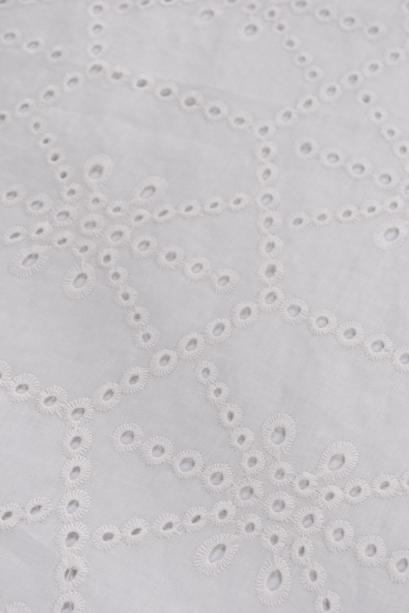 Bawełna - haft Richelieu écru KUPON 95cm