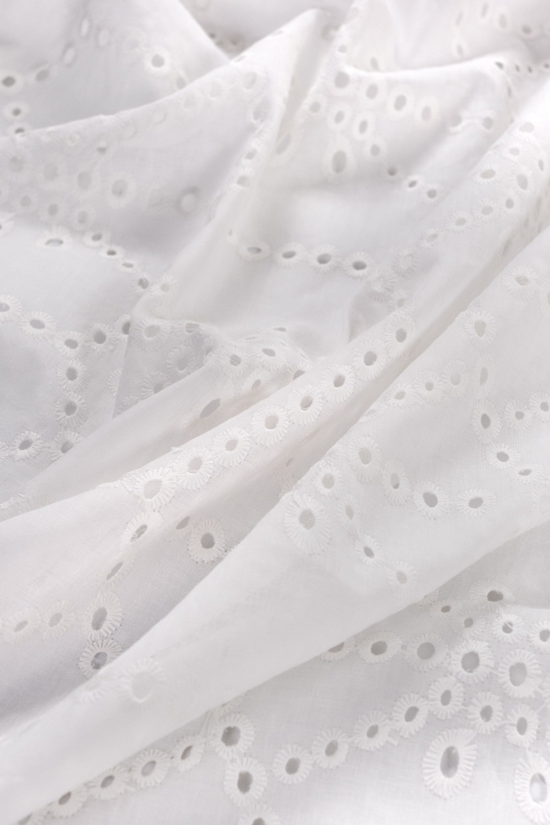 Bawełna - haft Richelieu écru KUPON 95cm