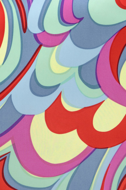 Silk crepe in colorful patterns