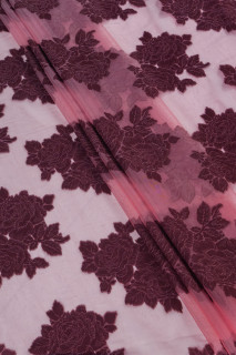 Gėlių žakardo organza