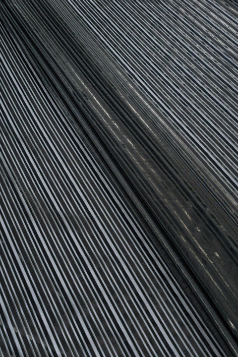Striped silk organza devore