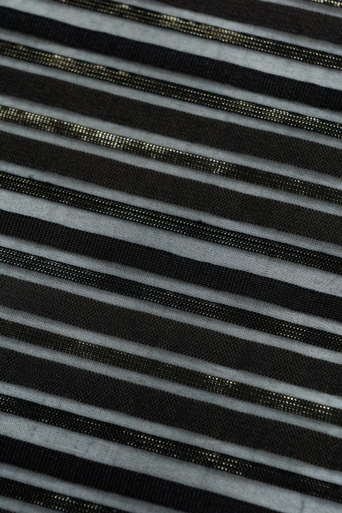 Organza di seta a righe devore