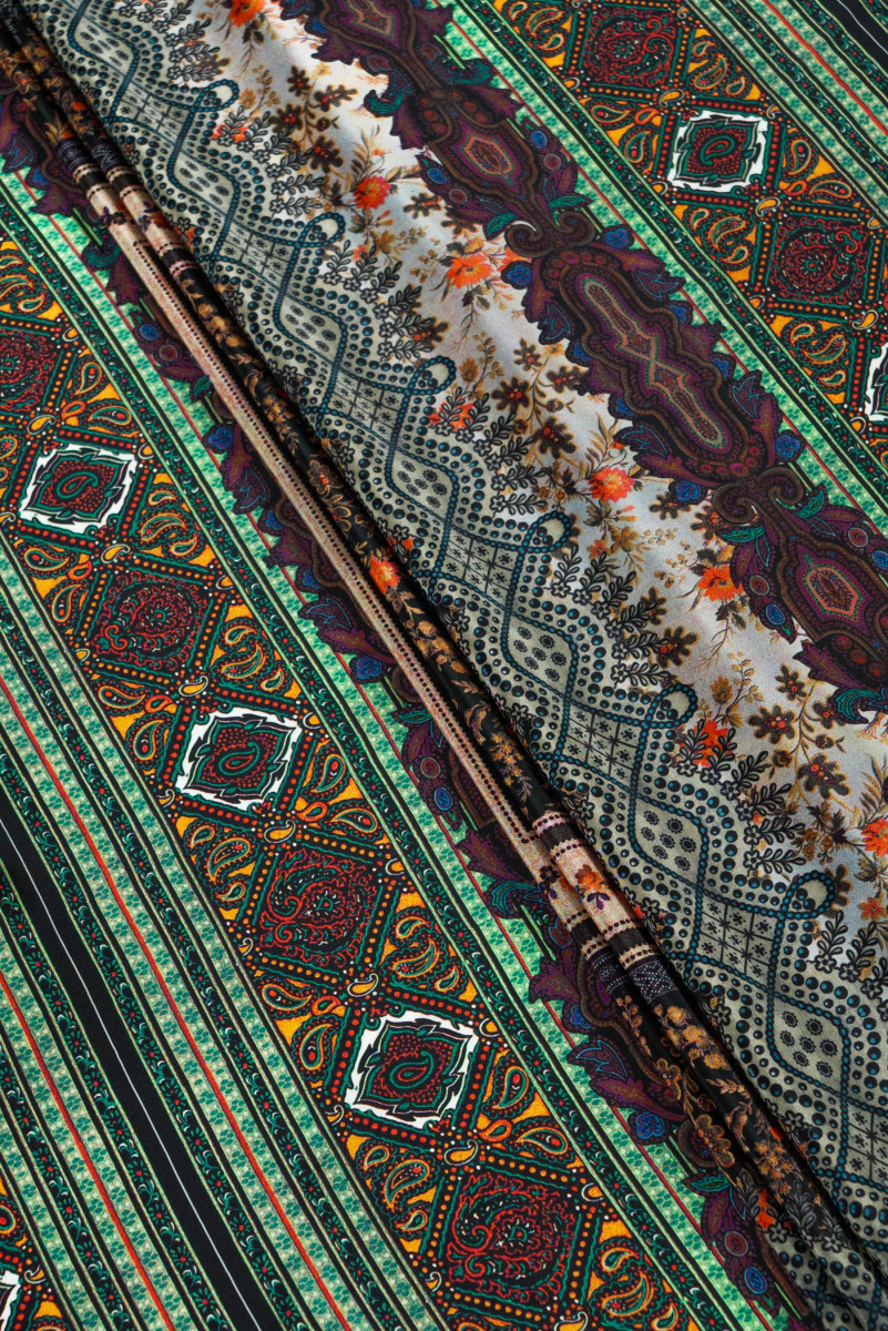 Oriental silk crepe COUPON 135cm