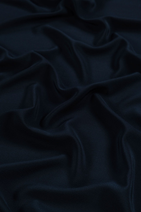 Crepe silk dark navy blue
