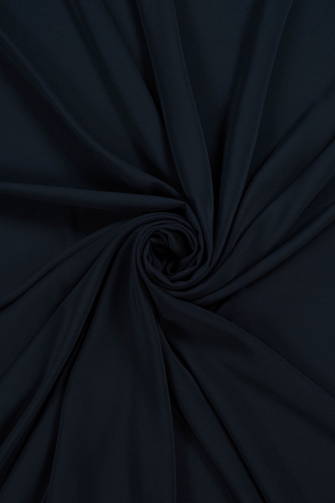 Crepe silk dark navy blue