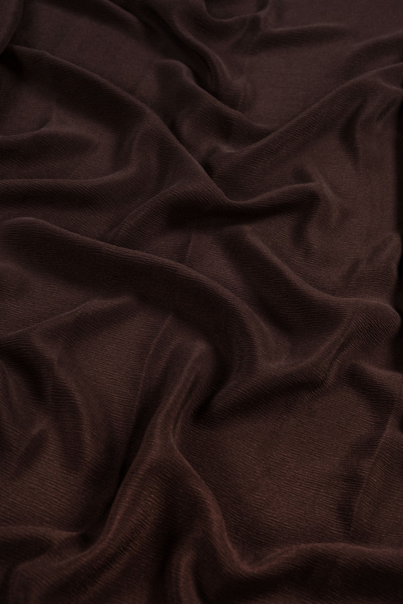 Krepa kreszowana - brązowa KUPON 120cm