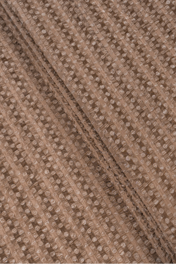 Żakard jedwabny w groszki -...