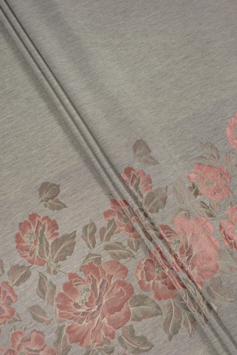 Jacquard with flowers COUPON 110cm