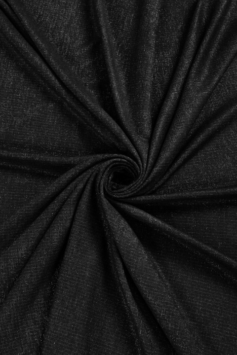 Striped wool with lurex