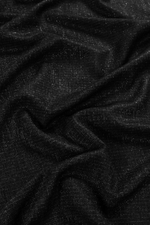 Striped wool with lurex