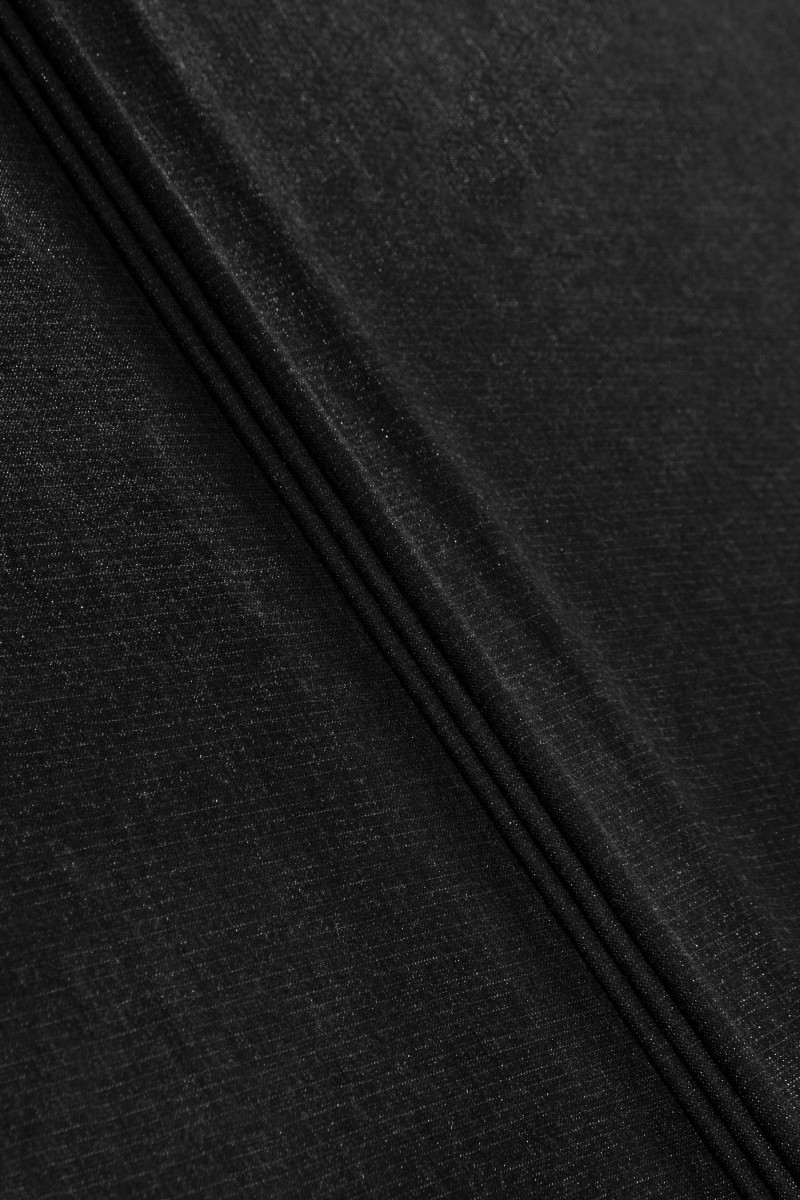 Black striped wool with lurex