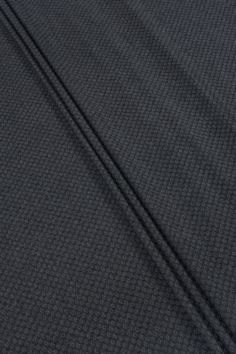 Double-sided costume wool - gray in a fine pattern
