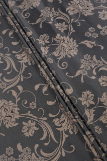 Jacquard in flowers - gray-beige