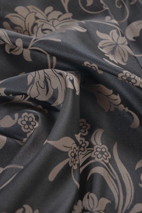 Jacquard floral - gris-beige