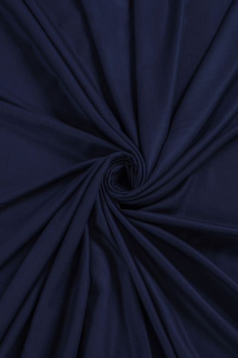 Wool with cashmere navy blue