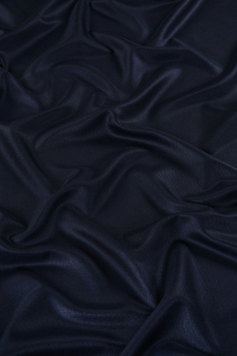 Jacquard weave wool - navy blue