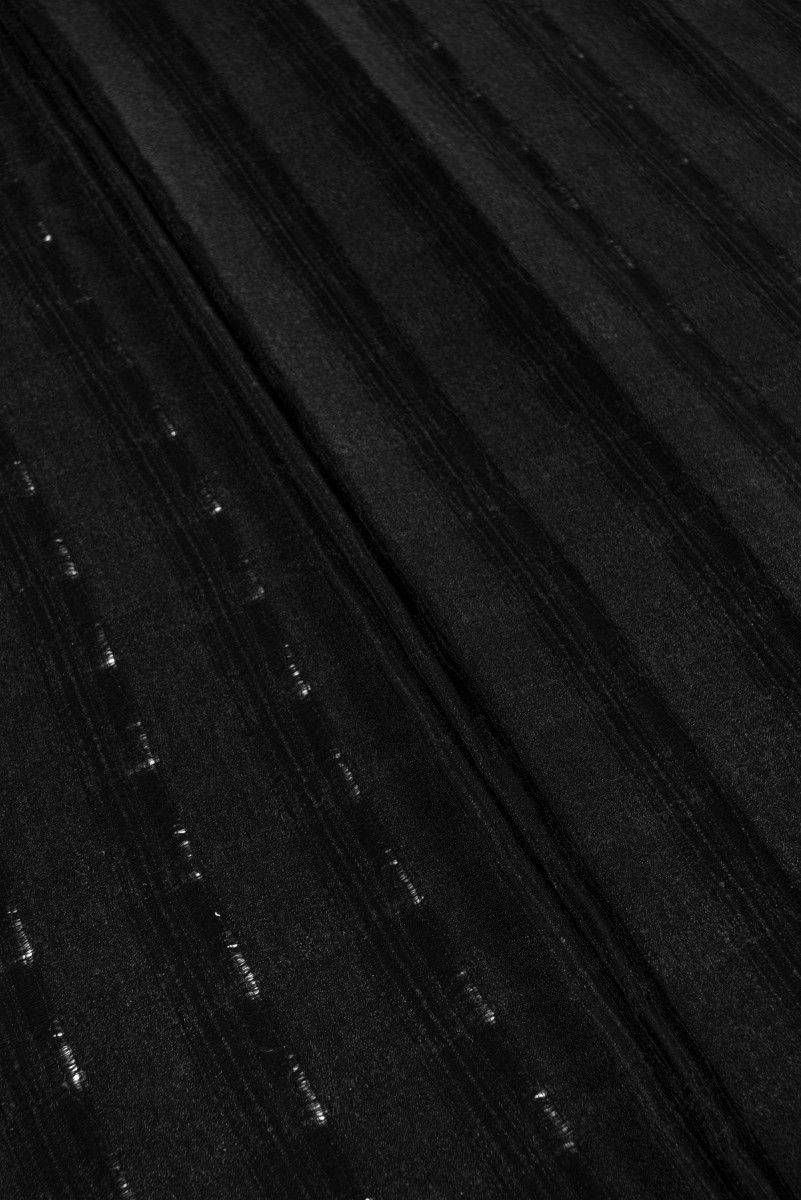 Striped costume wool - black