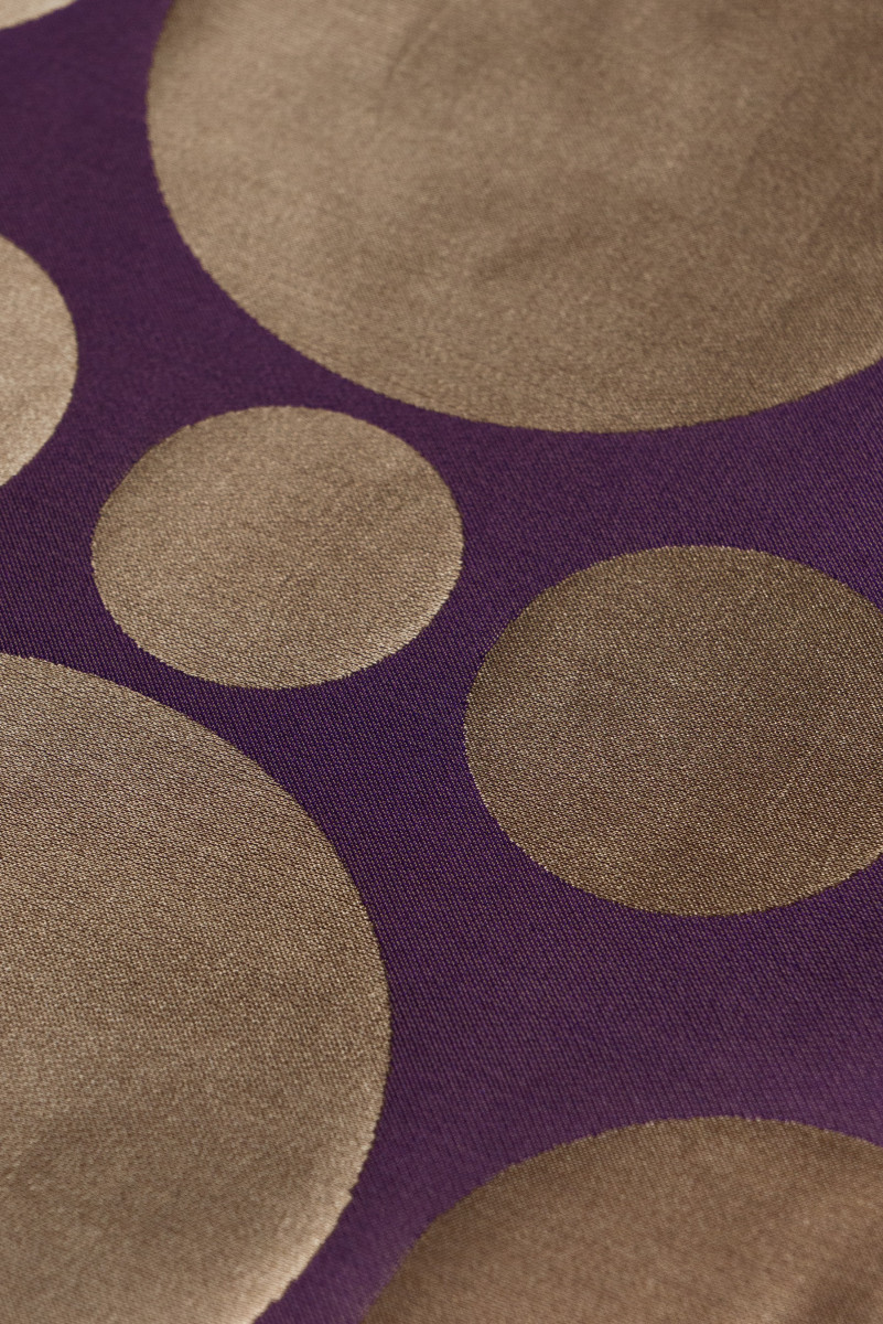 Taffetà di seta con pois - COUPON a doppia faccia 110cm