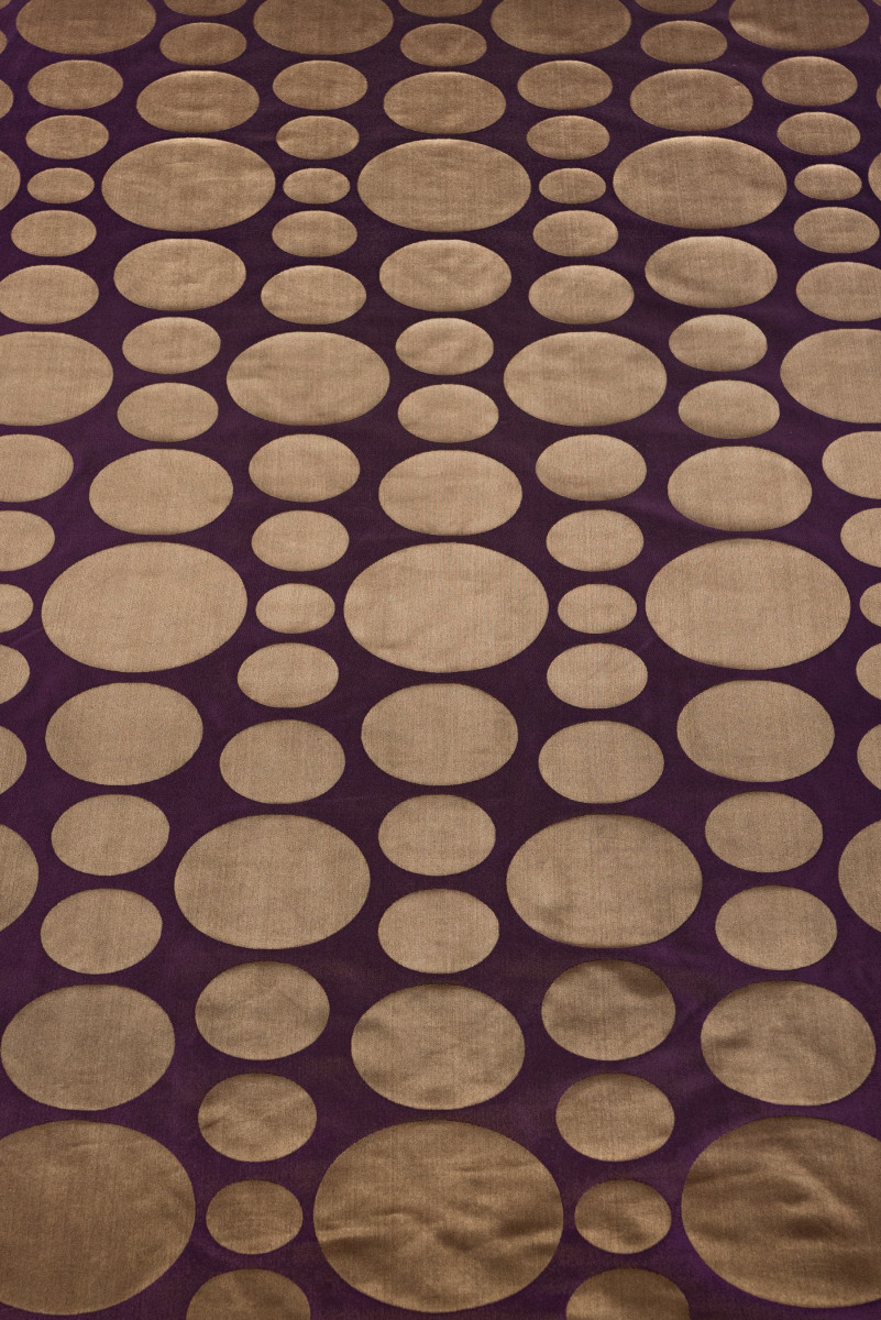 Silk taffeta with polka dots - double-sided COUPON 110cm