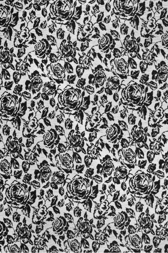 Żakard w róże KUPONY