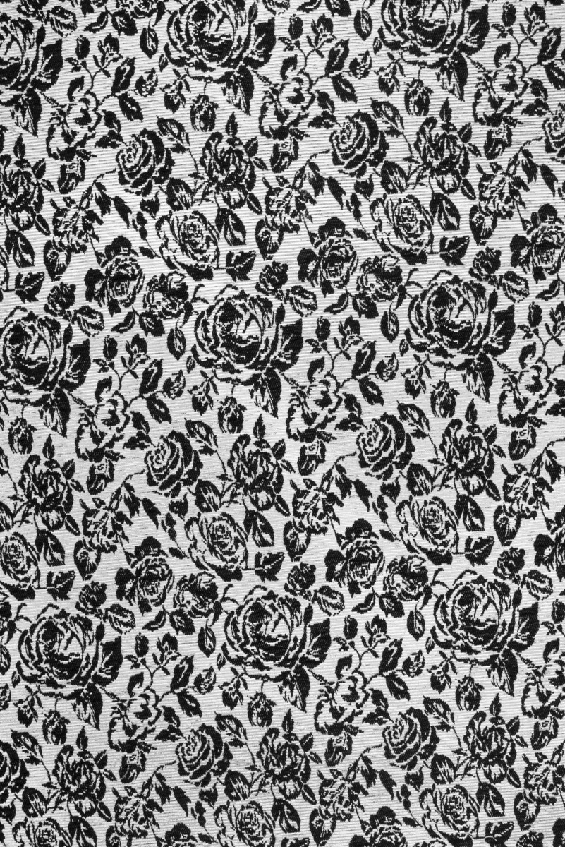 Żakard w róże KUPONY