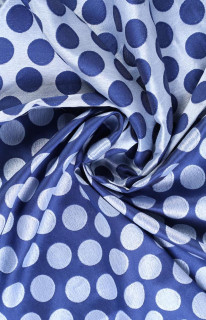 Żakard dwustronny w grochy