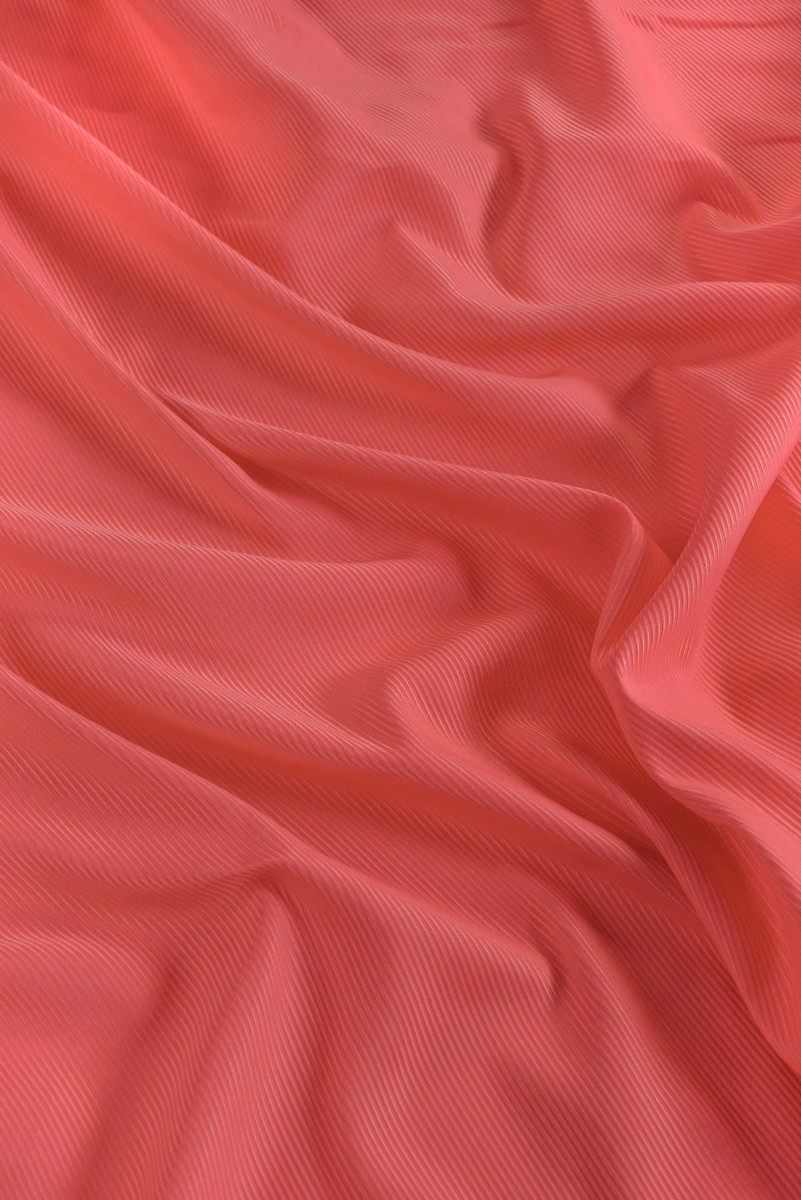 Tissu gros-grain corail