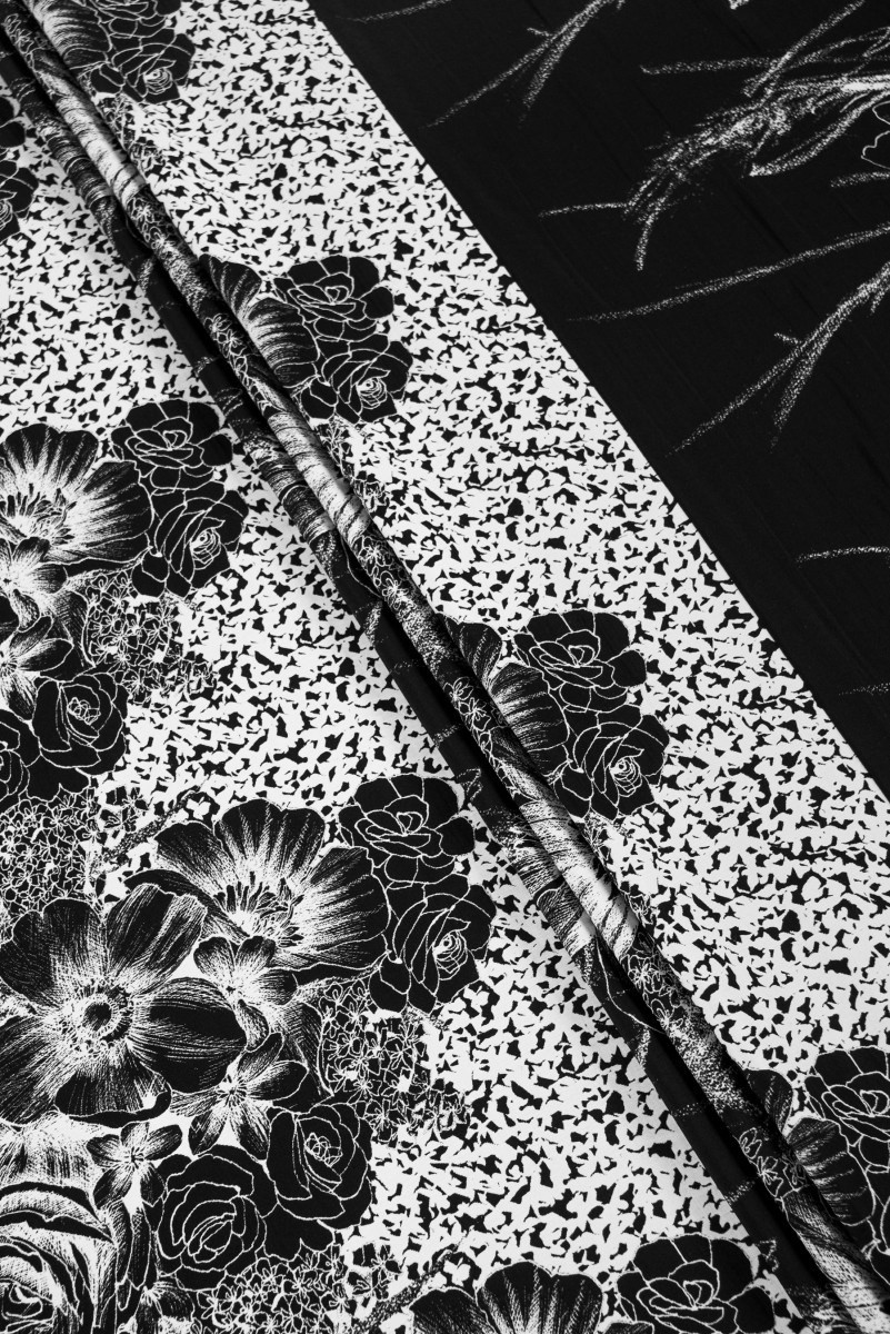Żakard w kwiaty KUPON 100cm