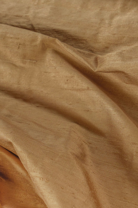 Shantung en soie - beige doré