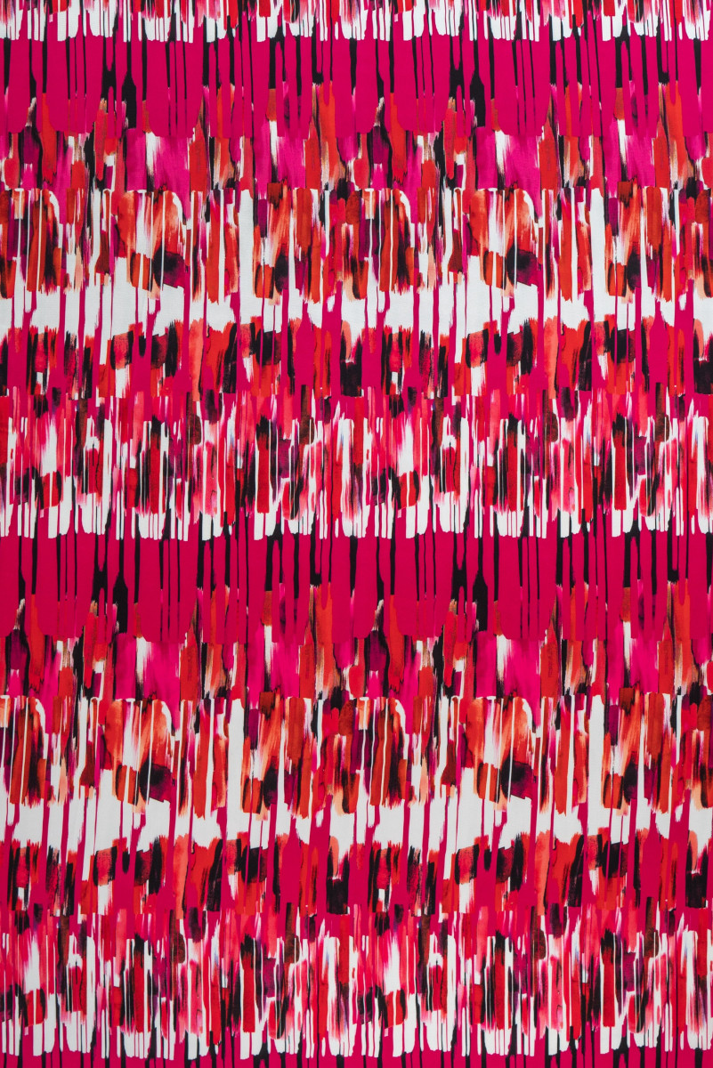 Sergé de polyester aux motifs colorés
